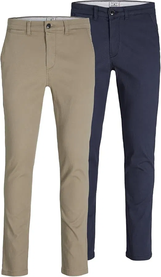 JACK & JONES Mens 2 Pack Marco Chino Trousers für 26,95 € inkl. Prime-Versand (statt 36,98 €)