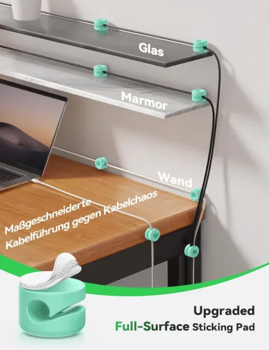 JOYROOM 8 Stück Kabelhalter Silikon Kabelclips (5 Farben) für 2,49 € inkl. Prime-Versand (statt 4,99 €)