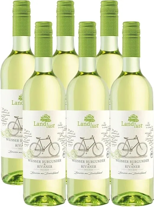 Landlust Weißer Burgunder & Rivaner BIO Weißwein Trocken 6er Pack (6x750ml) ab 18,98 € inkl. Prime-Versand
