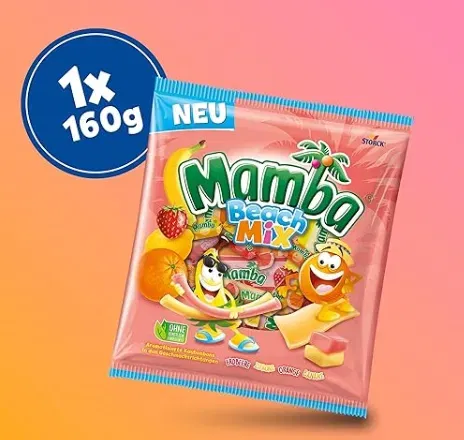 Mamba Beach Mix – Fruchtige Kaubonbons (160g) für 0,99 € inkl. Prime-Versand (statt 1,37 €)