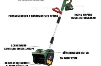 Mellif Akku Schneefräse (mit Akku 4.0 Ah und Ladegerät – Arbeitsbreite 30cm, Räumtiefe 15cm, Wurfweite 6m) für 39,99 € inkl. Versand (statt 120,00 €)
