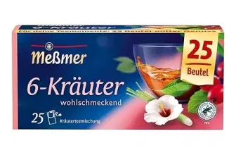 Schnäppchen, Deals und Rabattcodes des Tages: Messmer 6 Kräuter Mischung 25 Teebeutel