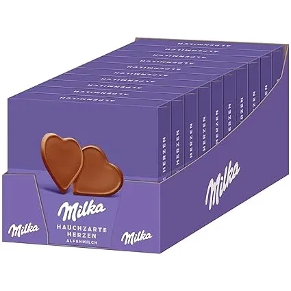 Milka I love Milka Herzen – Zartschmelzende Alpenmilch-Schokolade mit feinen Haselnüssen 10er Pack (10x130g) ab 21,59 € inkl. Prime-Versand (statt 10.130,00 €)