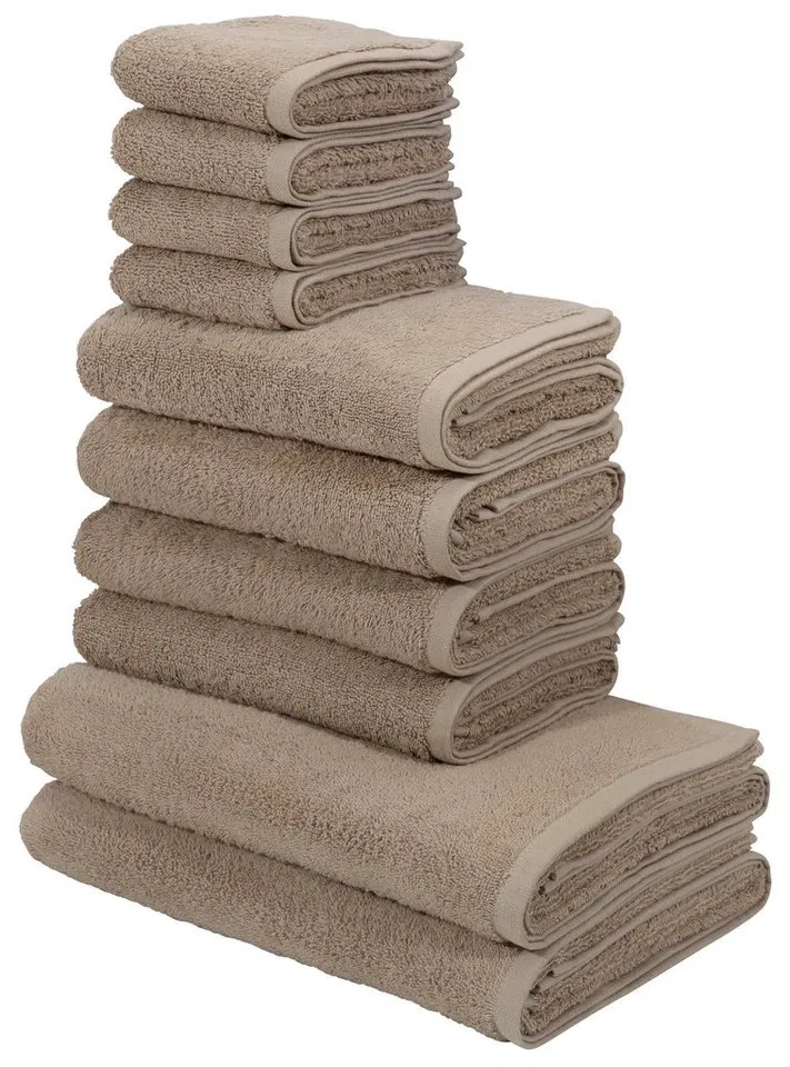 My HOME Handtuch Set Merida 10-teilig (2 Farben,  100 % Baumwolle) ab 16,33 € inkl. Versand (OTTO UP Plus)