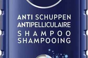 Blauer NIVEA Men Anti Schuppen Shampoo-Flasche mit gelbem Aufkleber und Produkttext