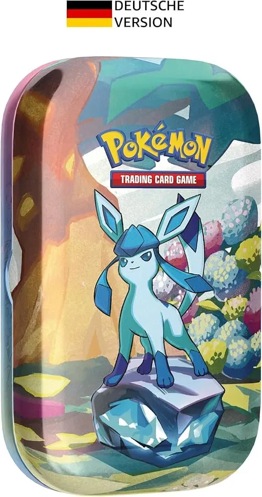 Pokemon Sammelkartenspiel Mini Tin Box Karmesin Purpur – Prismatische Entwicklungen Glaziola 2 Boosterpacks 1 Muenze Schnäppchen, Deals Und Rabattcodes Des Tages - Pokemon Sammelkartenspiel Mini Tin Box Karmesin Purpur