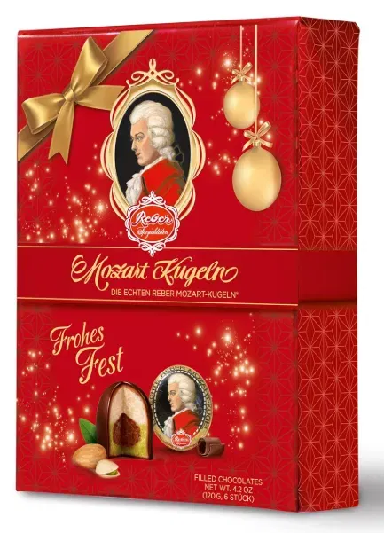 Reber Echte Reber Mozart Kugeln Weihnachts Edition Pralinen aus Zartbitter Schokolade Marzipan Schnäppchen, Deals Und Rabattcodes Des Tages - Reber Echte Reber Mozart Kugeln Weihnachts Edition Pralinen Aus Zartbitter Schokolade Marzipan
