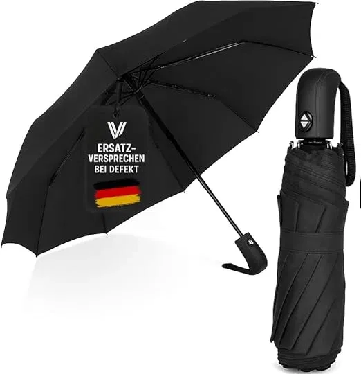 Regenschirm sturmfest mit Auf-Zu-Automatik für 8,07 € inkl. Prime-Versand (statt 12,99 €)