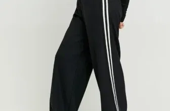 Schnäppchen, Deals und Rabattcodes des Tages - Schwarze Tailoring Wide Leg Hose mit seitlichen Streifen