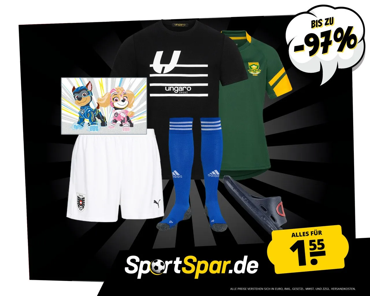 SportSpar FIXPREIS Tagesdeal – Alles für 1,55 €, zzgl. 4,95 € Versand