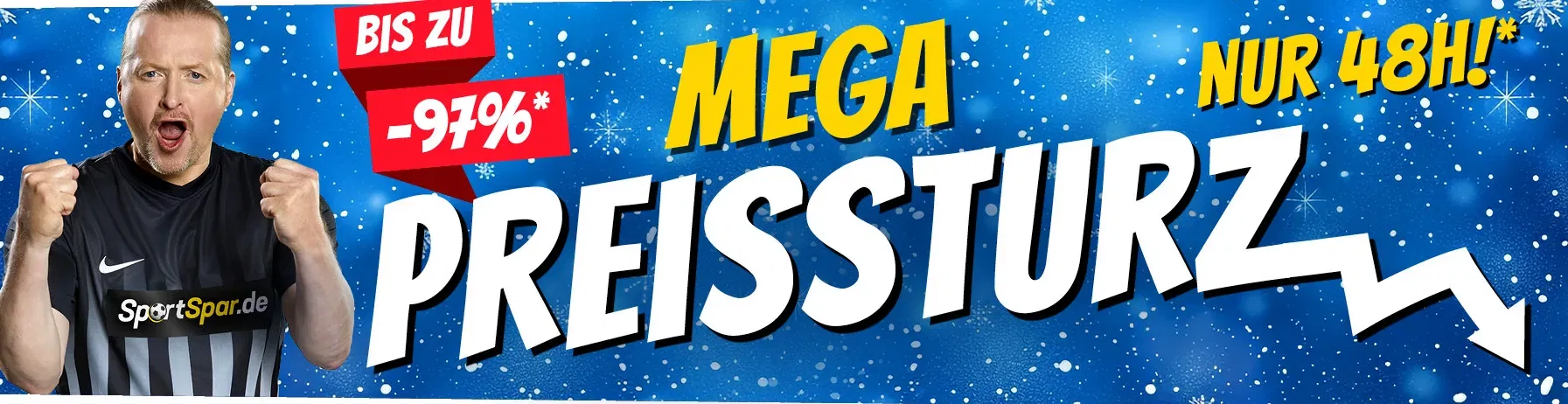 SportSpar Mega Preissturz: Mega Sale mit bis zu 97 % Rabatt (auf UVP)