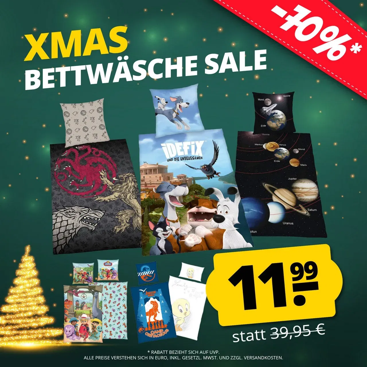 Sportspar Bettwäsche XMAS SALE – Lizenzträume für nur 11,99 € + 4,95 € Versand