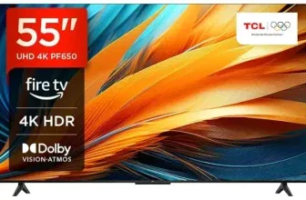 TCL 55PF650 55-Zoll 4K Ultra HD HDR TV Smart LED Fire TV Dolby Vision Dolby Atmos DTS HDR 10 Alexa integriert Airplay2 Miracast für 299,00 € inkl. Versand (statt 369,00 €)