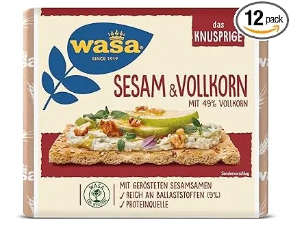 Wasa Knäckebrot Sesam & Vollkorn 12er Pack (12x200g) ab 11,51 € inkl. Prime-Versand