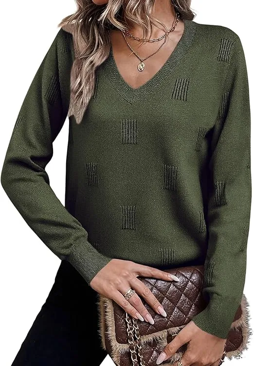 Zeagoo Damen Pullover mit V-Ausschnitt (6 Farben, Gr. S bis XXL) für 9,99 € inkl. Prime-Versand (statt 19,99 €)