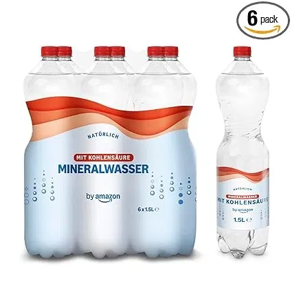 by Amazon Natürliches Mineralwasser mit Kohlensäure (6×1.5l) für 2,53 € inkl. Prime-Versand zzgl. Pfand (statt 4,21 €)