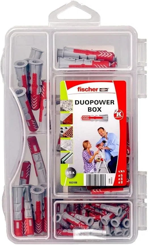 fischer DuoPower-Box mini Dübelbox mit 85 Teilen (30 Stk. 35 Stk. 20 Stk.) für 8,99 € inkl. Prime-Versand (statt 14,50 €)