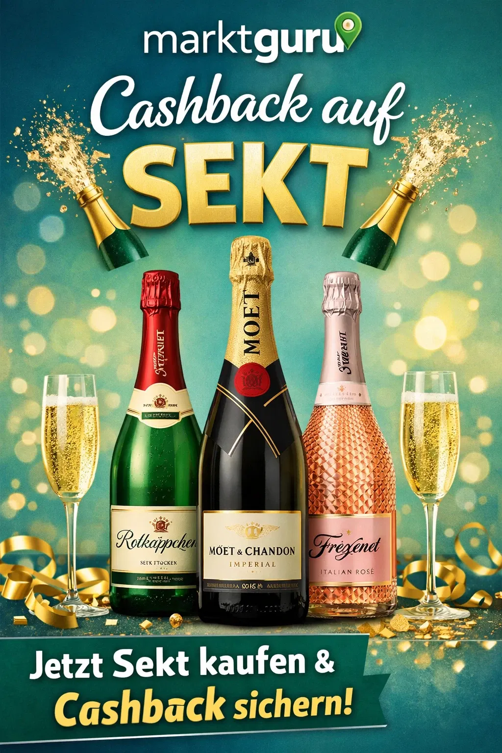 marktguru: 0,70 € Cashback auf Sekt (effektiv Stolzenfels Sekt für 0,15 € bei Aldi Süd bis 27.12.)