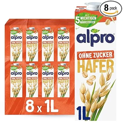Alpro Haferdrink ohne Zucker 8er Pack (8x1l) ab 14,24 € inkl. Prime-Versand