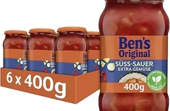 BEN’S ORIGINAL Sauce Süß-Sauer und extra Gemüse (6x400g) ab 9,79 € inkl. Prime-Versand (statt 16,74 €)