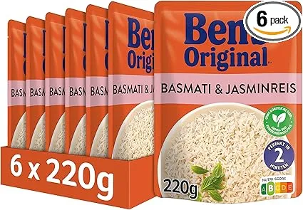 BEN’S ORIGINAL™ Express Reis Basmati & Jasmin (6x220g) ab 8,39 € inkl. Prime-Versand (statt 13,74 €)