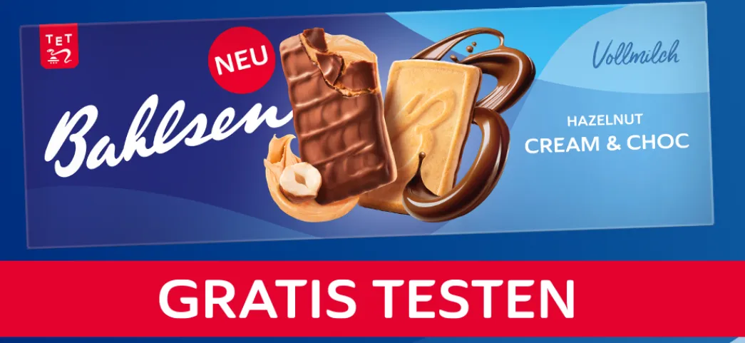 Bahlsen Hazelnut Cream & Choc gratis testen – Geld zurück für süßen Genuss