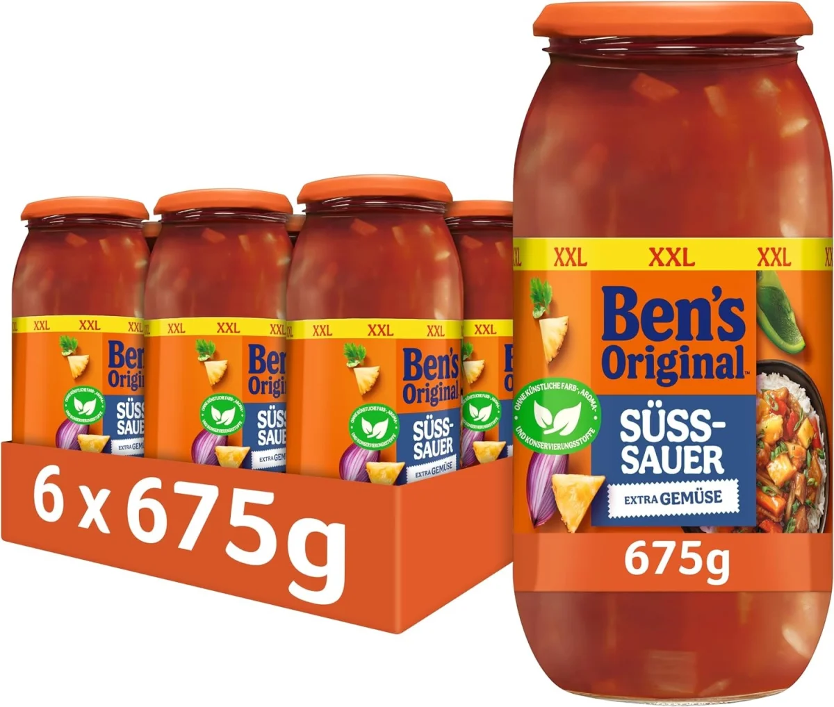 Ben’s Original Sauce Süß-Sauer Extra Gemüse 6er Pack (6x675g)