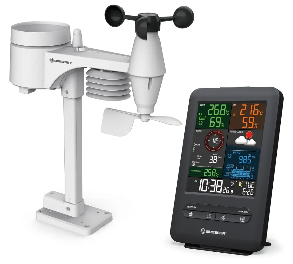 Bresser 7002525 Wetterstation Funk mit Außensensor 5-in-1 für 59,00 € inkl. Versand (statt 106,00 €)