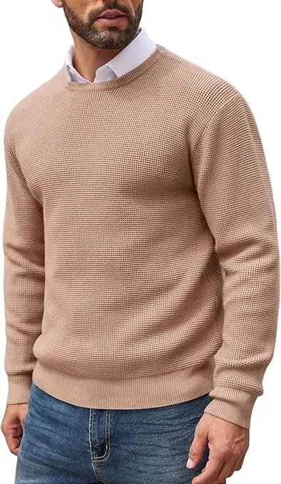 COOFANDY Herren Pullover Waffelstrick (8 Farben, Gr. S bis 3XL) für 18,39 € inkl. Prime-Versand (statt 28,99 €)