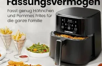 Chefman 5 Heißluftfritteuse schnell & einfach kompakte Heissluftfritteuse (5.7l) für 34,99 € inkl. Prime-Versand (statt 48,00 €)