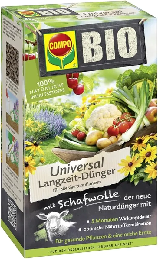 Compo Bio Universal Langzeit-Dünger mit Schafwolle (2kg) für 6,49 € inkl. Prime-Versand (statt 12,00 €)
