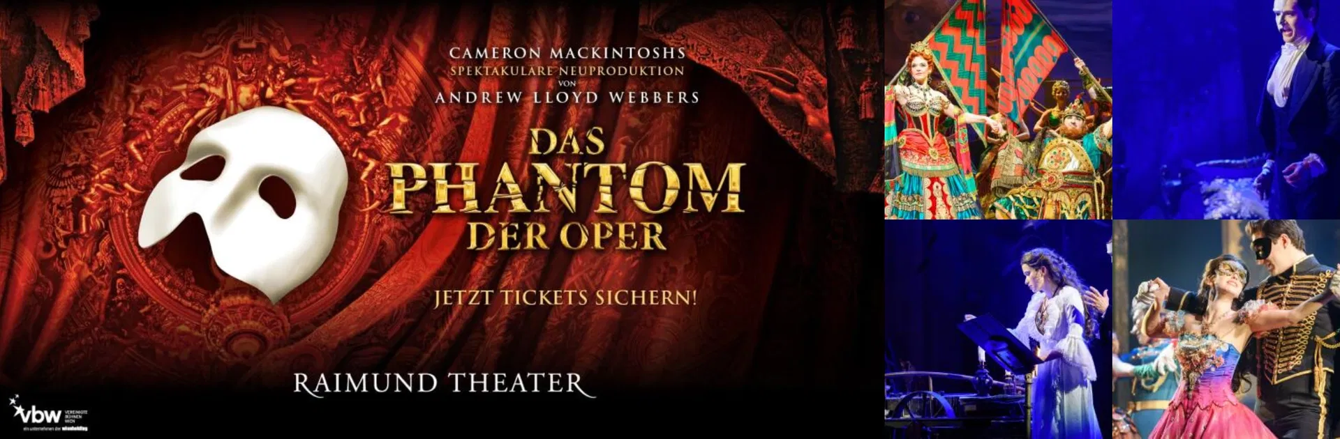 🎭Das Phantom der Oper Wien – Musicalreise ins Raimund Theater ab 78,50 € inkl ÜN und Frühstück