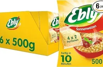 EBLY Sonnenweizen Kochbeutel 10 Minuten 6er Pack (6x500g) ab 9,79 € inkl. Prime-Versand