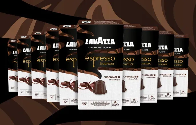 Lavazza Espresso Gourmet Chocolate 200 Nespresso Original Maschinenkompatible Kaffeekapseln(Intensität 10/13 Medium Roast 20 Packungen) für 34,99 € inkl. Versand (statt 80€)