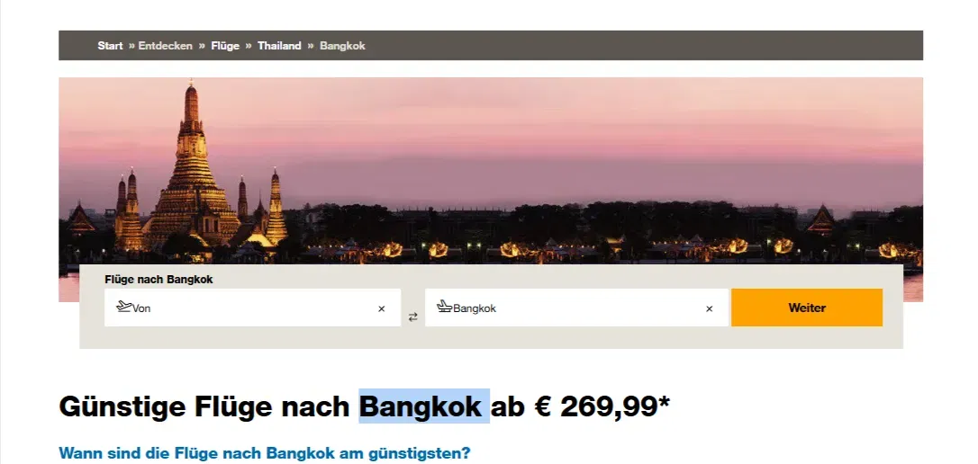 Schnäppchen, Deals Und Rabattcodes Des Tages: Flug Nach Bangkok Ab €269.99 Mit Condor