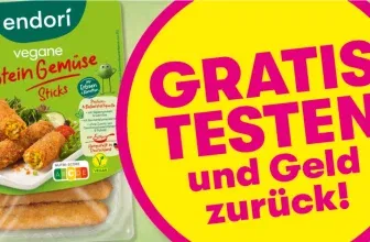 Gratis testen: endori Protein Gemüse Sticks gratis testen [max 5.000 Teilnahmen]