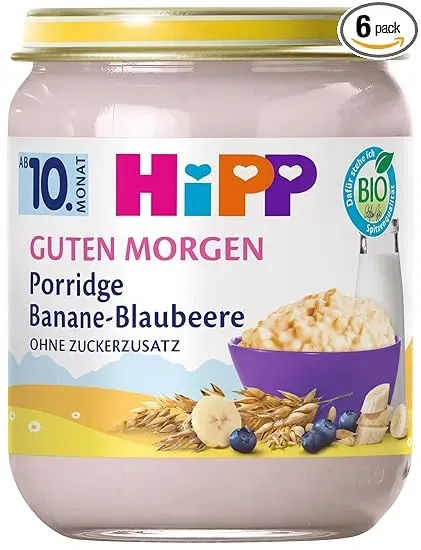 HiPP Bio Guten Morgen Porridge Banane-Blaubeere ab 10. Monat 6er Pack (6x160g) ab 6,15 € inkl. Prime-Versand