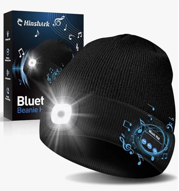 Hinshark Geschenke für Männer/Frauen Mütze mit LED und Bluetooth für 6,99 € inkl. Prime-Versand (statt 13,99 €)