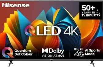 Schnäppchen, Deals und Rabattcodes des Tages - Hisense 65E7NQ 164 cm 65 Zoll Fernseher 4K UHD QLED HDR10 HLG Dolby Vision Atmos