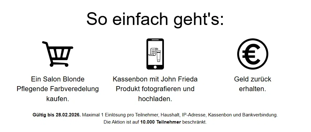 John Frieda Salon Blonde GRATIS testen 01 27 2026 06 56 AM Schnäppchen, Deals Und Rabattcodes Des Tages - John Frieda Salon Blonde Gratis Testen