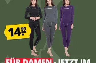 KIRKJUBØUR Hafjall Damen Thermounterwäsche Set 2-teilig (3 Farben, Gr. S bis XL) für 19,94 € inkl. Versand