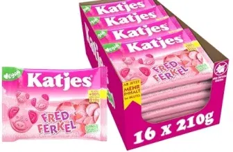 Katjes Fred Ferkel Vorratspack – Schaumzucker mit Fruchtgummi in Schweinchen-Form (16x210g) ab 10,01 € inkl. Prime-Versand (statt 22,00 €)