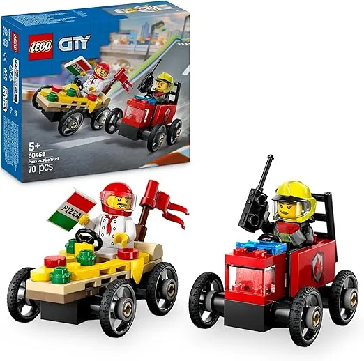 LEGO City – Pizzalieferwagen vs. Löschauto (60458) für 6,99 € inkl. Prime-Versand