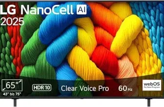 Schnäppchen, Deals und Rabattcodes des Tages - LG 65NANO80A6B TV 65 Zoll 4K NanoCell AI TV