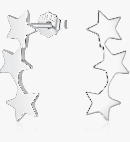 Damen Silber Ohrsteker 925 Sterling Silber Stern Ohrstecker für 3,80 € inkl. Prime-Versand (statt 4,76 €)