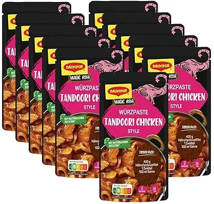 MAGGI Magic Asia Würzpaste für Tandoori Chicken Style (11x65g) für 7,70 € inkl. Prime-Versand (statt 11,99 €)