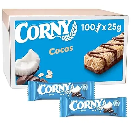 Müsliriegel Corny Classic Cocos (100x25g) ab 19,00 € inkl. Prime-Versand (statt 38,17 €)