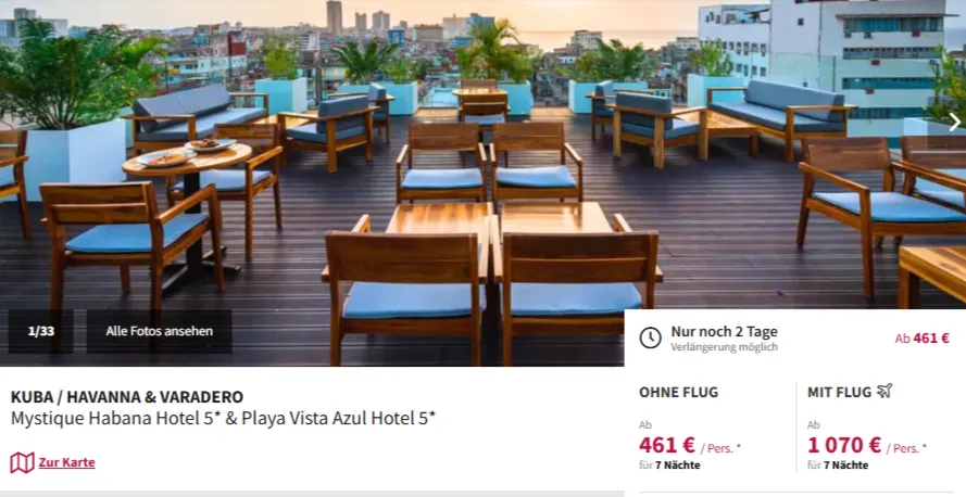 Schnäppchen, Deals Und Rabattcodes Des Tages - Luxuriöse Hotels In Havanna Und Playa Vista Azul