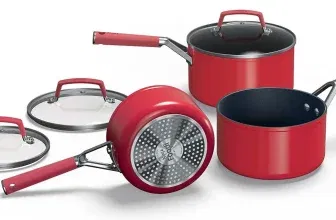 Schnäppchen, Deals und Rabattcodes des Tages - Ninja Foodi ZEROSTICK Vivid 3-teiliges Kochtopfset 16cm 18cm 20cm Kochtopf Aluminium antihaftbeschichtet