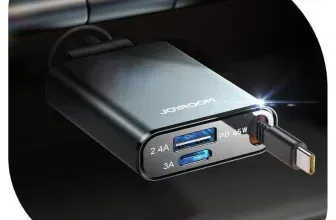 JOYROOM 72W Einziehbares Zigarettenanzünder USB C für 4,67 € inkl. Prime-Versand (statt 9,34 €)